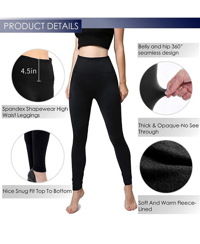 Women’s Fleece Leggings High Waist Stretchy Warm Leggings One Size