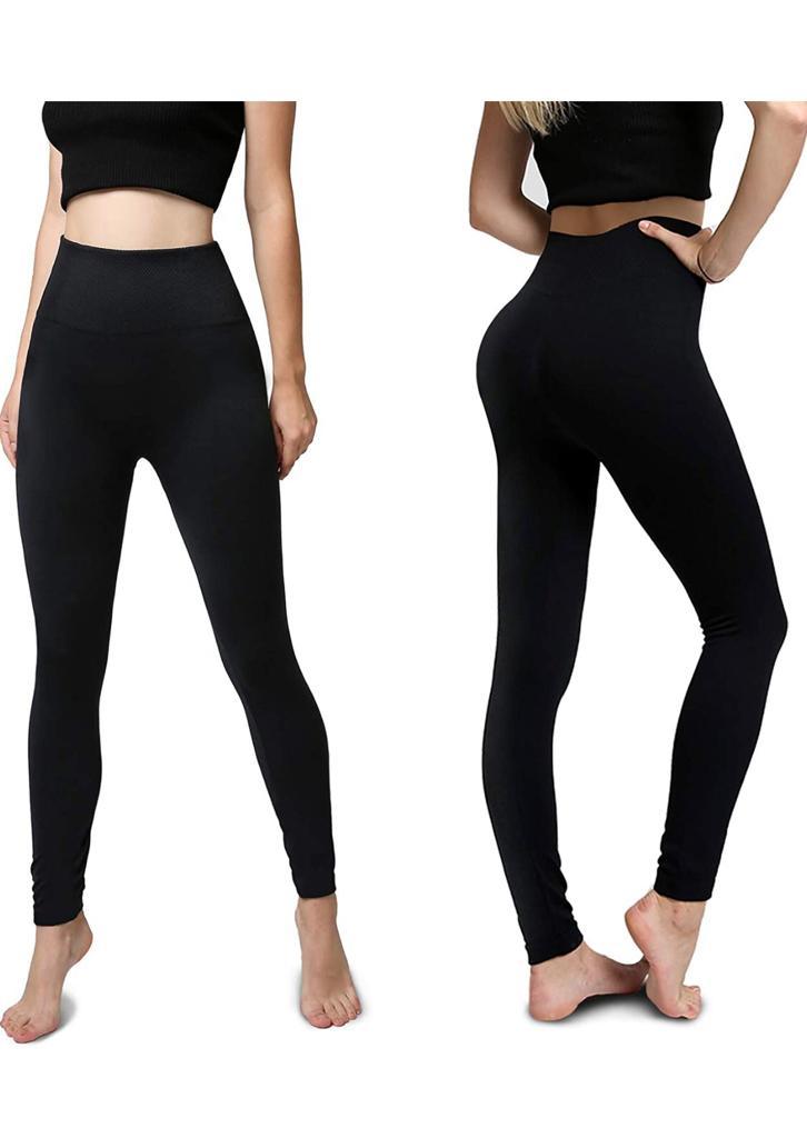 Women’s Fleece Leggings High Waist Stretchy Warm Leggings One Size