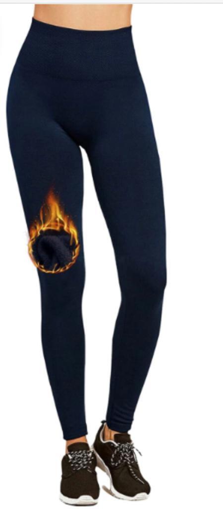 Women’s Fleece Leggings High Waist Stretchy Warm Leggings One Size