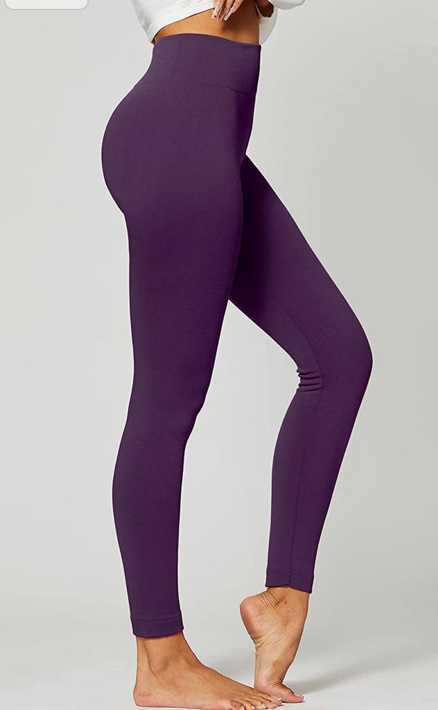 Women’s Fleece Leggings High Waist Stretchy Warm Leggings One Size