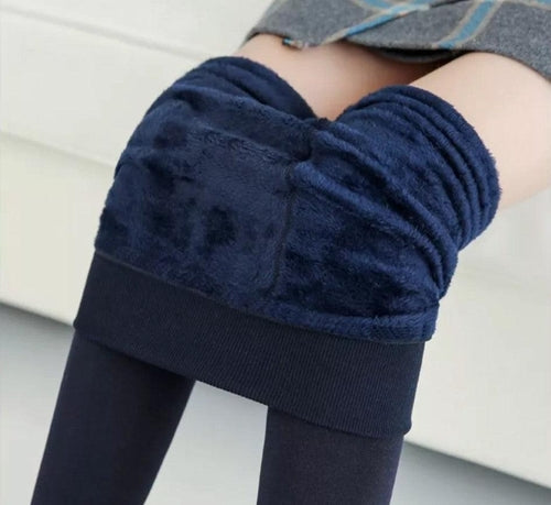 Women’s Fleece Leggings High Waist Stretchy Warm Leggings One Size