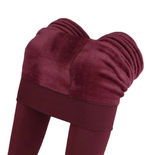 Women’s Fleece Leggings High Waist Stretchy Warm Leggings One Size