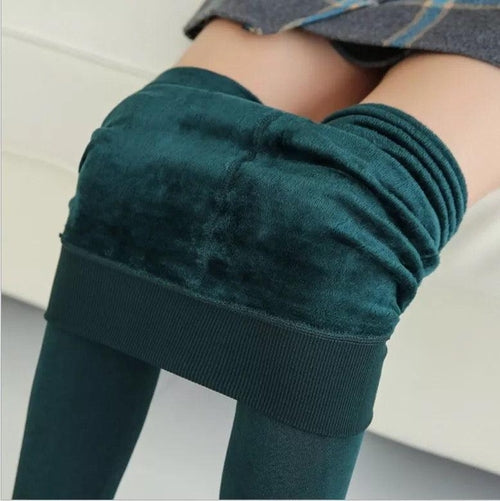 Women’s Fleece Leggings High Waist Stretchy Warm Leggings One Size