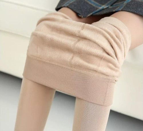 Women’s Fleece Leggings High Waist Stretchy Warm Leggings One Size