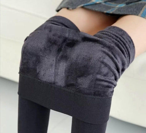 Women’s Fleece Leggings High Waist Stretchy Warm Leggings One Size