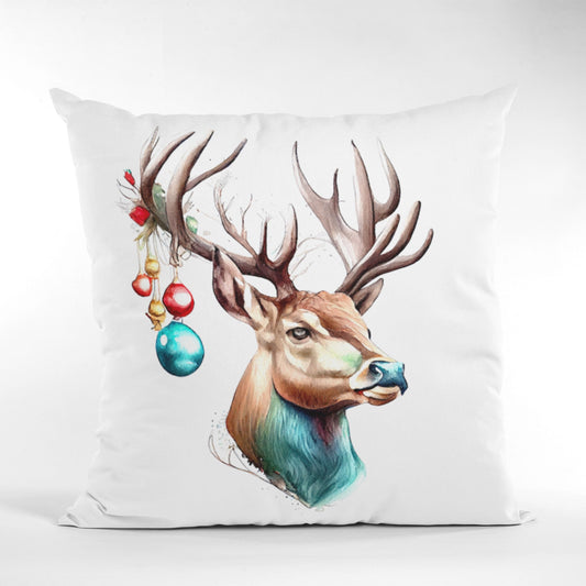 Christmas Reindeer Pattern Decorative Throw Pillow Cushion | Homeezone